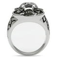 thumbnail image 3 of High polished (no plating) Stainless Steel Ring with Top Grade Crystal in Jet for Women Biker Theme Jet Stone Color Style TK502 Size 8, 3 of 4