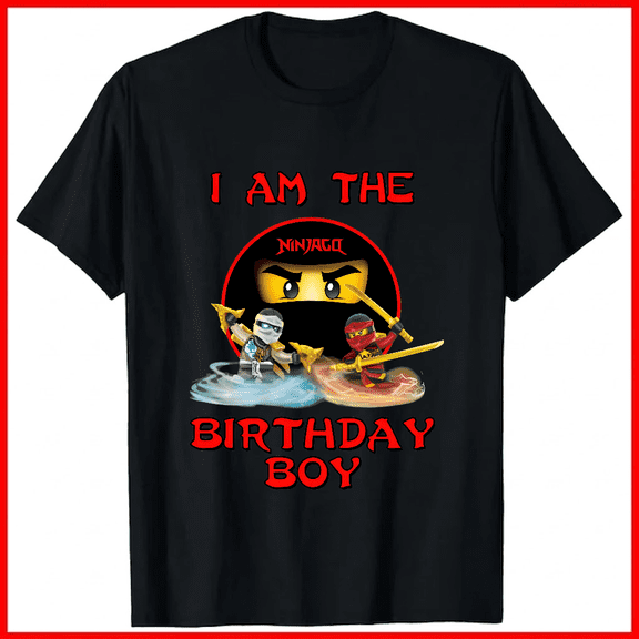 Birthday Boy Ninjago Lego Ninja Masters Spinjitzu Party Art Unisex T-shirt V19095, up to size 5XL