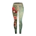 thumbnail image 3 of Pavied Leggings for Women,Petite Pants,Women Fashion Printed Leggings Leggings Workout Running Pants,Tights for Women,Workout Leggings,clearance items！ Army Green L, 3 of 3