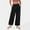 Black, variant on Wide Leg Pants Sevevn Women Solid Color Cotton And Linen Pocket Elastic Waist Loose Casual Wide Leg Pants Lounge Pants Women