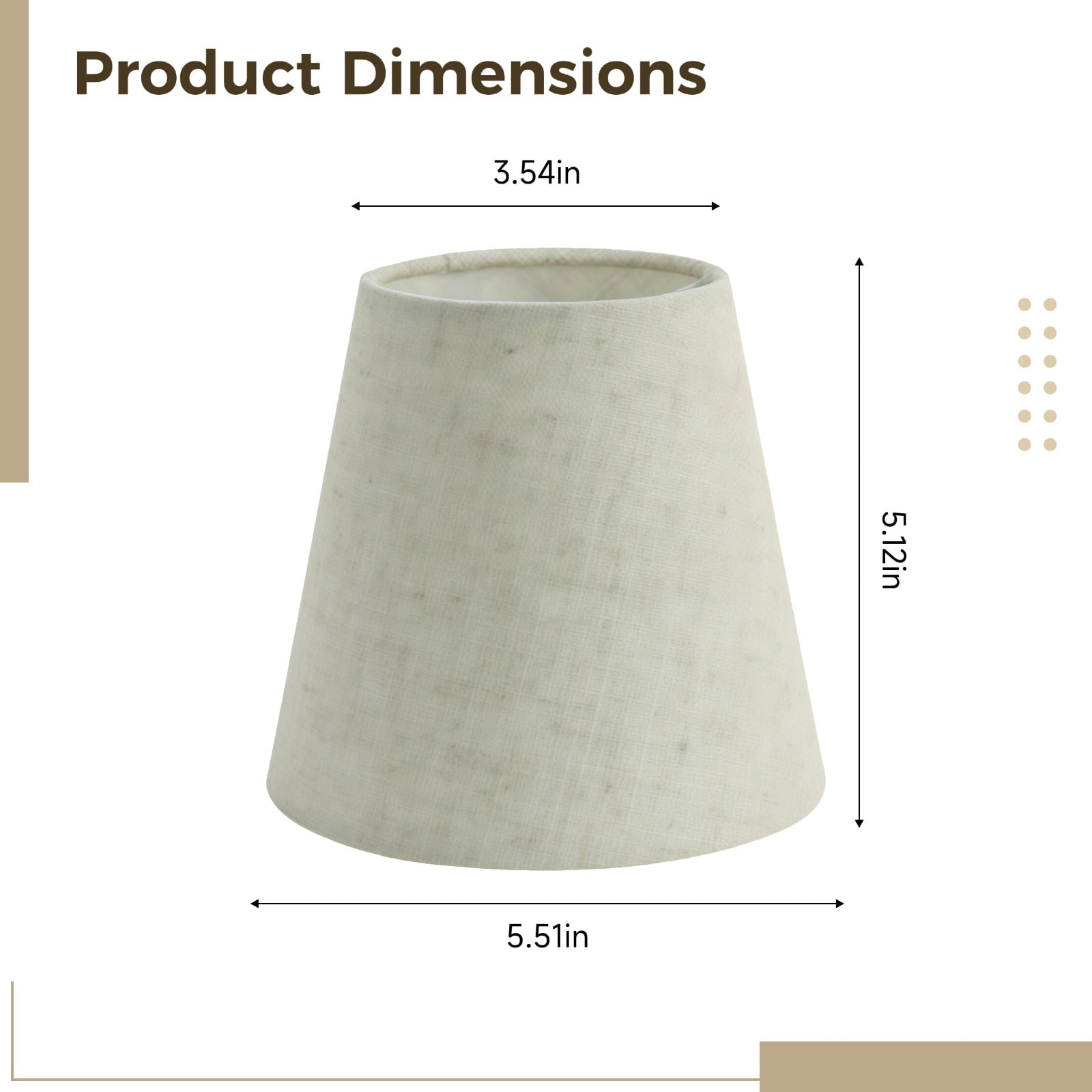 6 Pcs of Small Lamp Shades Clip On Bulb, Linen Fabric Tapered Lamp Shades for Small Lamps, Clip-On Light Covers for Chandeliers Wall Lamps Table Lamps, Natural Texture
