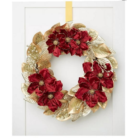 Holiday Lane Evergreen Dreams Laurel & Magnolia Wreath