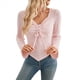 thumbnail image 3 of Camisa de Larga con Estampado Estético Y2K para Mujer, Estilo Moderno, con Cordón Fruncido, Corte Entallado, Ropa Y2K. Rosa L, 3 of 9