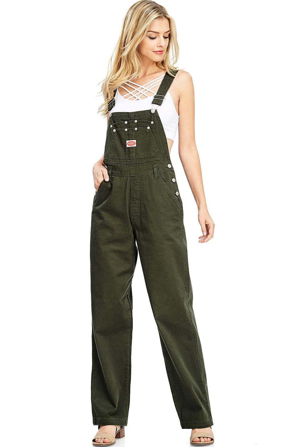 revolt women's classic bib overalls