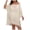 Beige dresses for women 2023, variant on Wycnly Dresses for Women Beach Plus Size Knitted Cover Ups Dresses with Tassel V-Neck Elbow-Length Solid Summer Mini Formal Dress Beige XXL