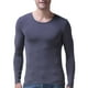 thumbnail image 2 of Sonducket Ropa interior térmica para hombre, cálida, suave, agradable a la piel, gruesa, capa base básica, vestido cálido, ropa de invierno ajustada en Camisetas Gris oscuro L Sonducket AP013484-13, 2 of 6