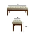 thumbnail image 5 of Elle Decor Claire Mid Century Modern Bench with Tufted Cushion, Truffle Grey, 5 of 6