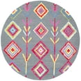 thumbnail image 2 of SAFAVIEH Bellagio Hester Geometric Wool Area Rug, Dark Gray/Multi, 5' x 5' Round, 2 of 8