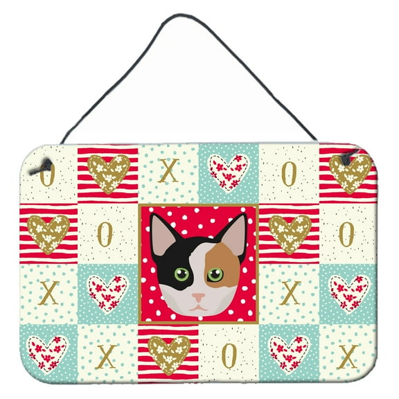 Carolines Treasures CK5134DS812 Munchkin Cat Love Wall or Door Hanging Prints 8x12 multicolor