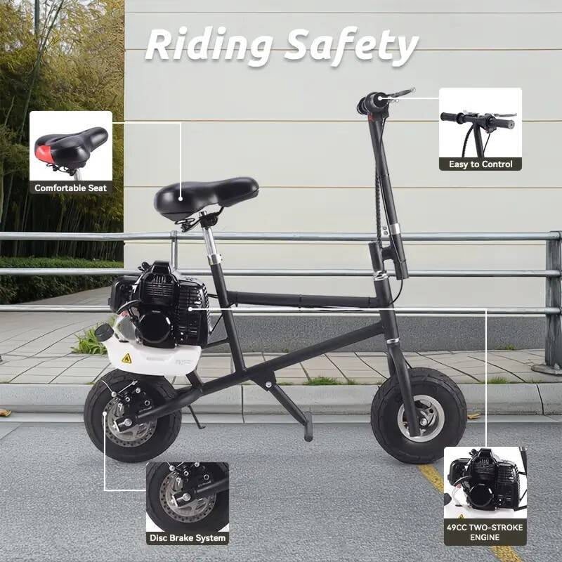 SAY YEAH Mini Dirt Bike for Kids,50CC Kid Gas Powered Off-Road Pocket Pit Trail Motorcycle W/EPA Approved, Up to 28 Mph Weight Support 185 lbs,39*38*17in,Upgraded Black