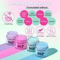 thumbnail image 6 of AZUREBEAUTY Dip Powder Nail Kit, 4 Vibrant Pastel Green Pink Purple Colors, Base/Top Coat Activator, DIY Manicure, 6 of 6