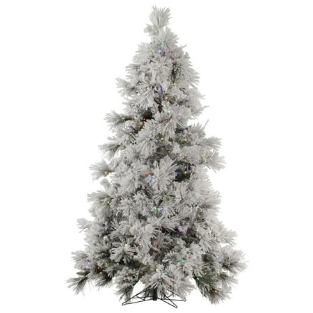 7 5 39 pre lit medium flocked pocono pine artificial 8 5 christmas tree pre lit