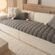 thumbnail image 5 of Cojín de sofá de felpa gruesa | Cojín antideslizante para salón | Terciopelo ultrasuave | 70 x 120 cm | Beige, marrón, gris y caqui, 5 of 6