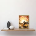 thumbnail image 2 of Man Playing Country Music Guitar in Countryside Farm on Sunset Modern Watercolour Painting Artwork Framed Wall Art Print A4, 2 of 4