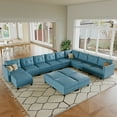 thumbnail image 1 of LLappuil Modular Sectional Sofa, 14 Seat Oversized Modular Sectional Sofa with Storage, Faux Leather Waterproof Sofa for Living Room, 1 of 8