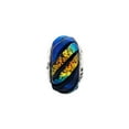 thumbnail image 2 of Fancy Bead White Sterling Silver Glass 14.55 mm 10.00 Reflections Rainbow Swirl Dichroic Bead, 2 of 3