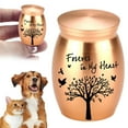 thumbnail image 2 of Kjfeif Personalized Small Pet Urn for Ashes - Waterproof Cremation Keepsake Stainless Steel Memorial Urn with Tree Patterns and Text for Ashes Holder Memorial Dog Cat Funeral Decorative, 2 of 6