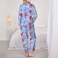 thumbnail image 3 of Pajama Sets for Women 2 Pcs, coffee love cup winter Button Down Long Sleeve Sleepwear Lounge PJ Sets, 3 of 6