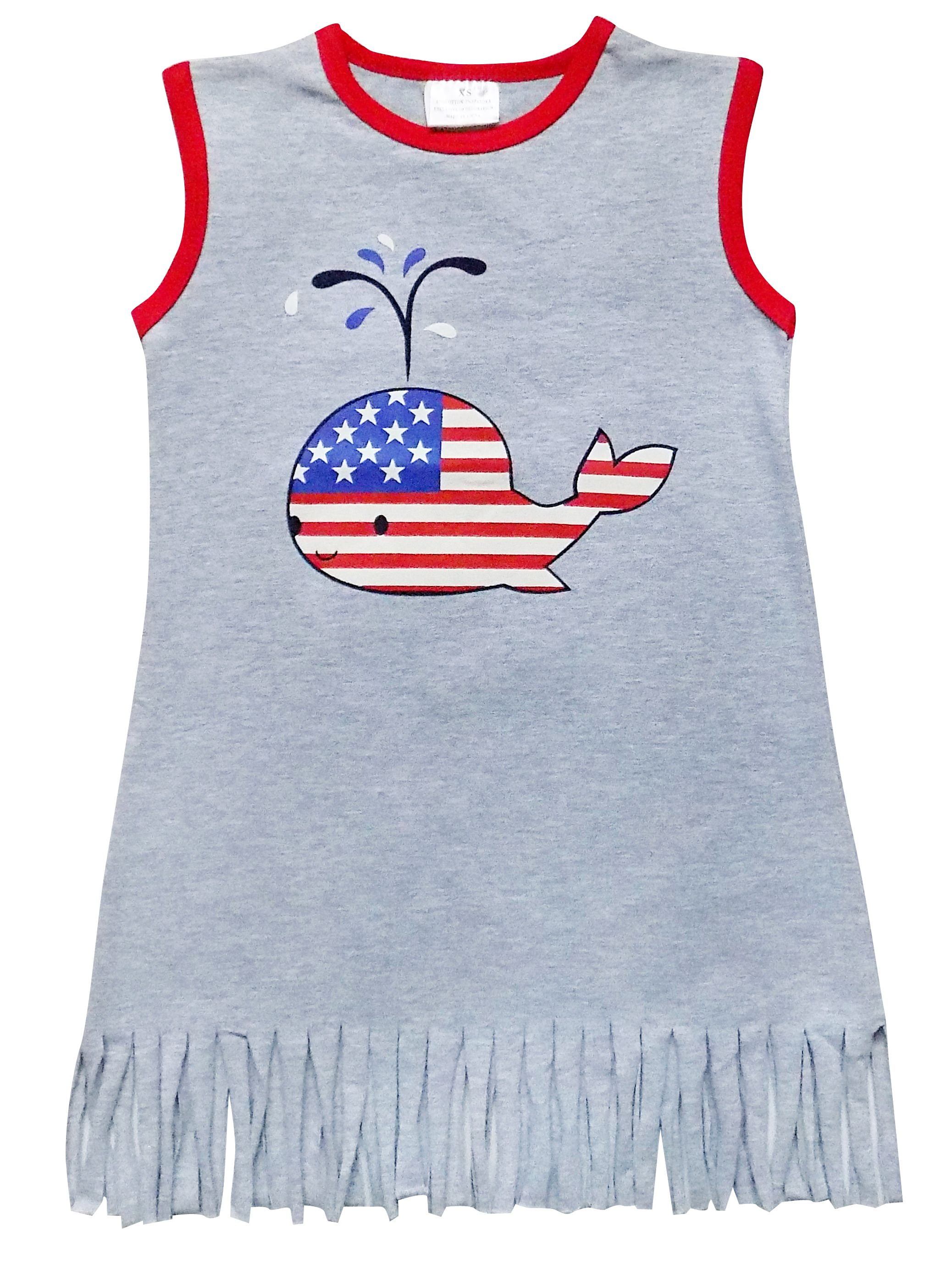 So Sydney Toddler /& Girls Bohemian Fringe Accent Tank Top Boho Cotton Dress