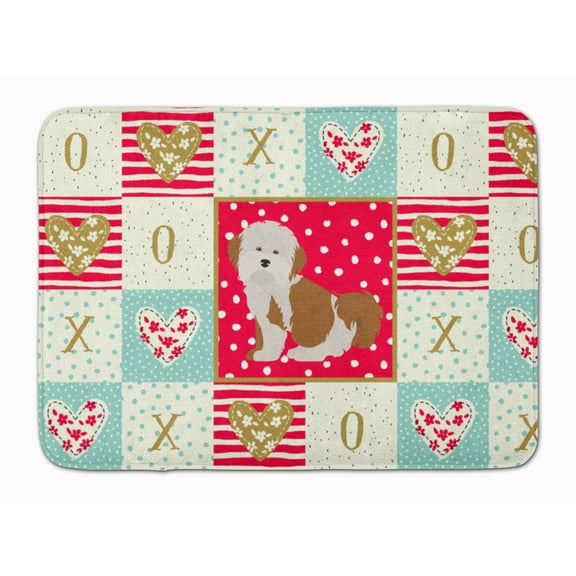 Carolines Treasures Havanese #2 Love Machine Washable Memory Foam Mat doormats, Multicolor