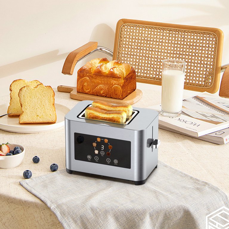 Suodoka Toaster 2 Slice Wide Slots Touchscreen 6 Shade Settings