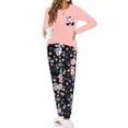 thumbnail image 4 of Fantaslook Women Pajama Sets 2 Piece Long Sleeve Pajama Sets With Long Printed Jogger Pants Sleepwear Loose Lounge Sets, 4 of 9