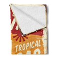 thumbnail image 2 of Tiki Bar Soft Flannel Fleece Throw Blanket, Welcome to Hawaii Tropical Bar Party Retro Style Grunge Signboard Picture Art, Cozy Plush for Indoor and Outdoor Use, 50" x 70", Multicolor, by Ambesonne, 2 of 5