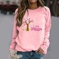 thumbnail image 2 of Moda mujer casual manga larga o-cuello impreso damas sudaderas tops Pompotops gfhjh1996, 2 of 5