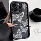 thumbnail image 3 of Black Butterfly Case For Realme C35 C53 C51 C55 C12 C11 C15 C20 C21Y C25 C30 Oppo A17 A16 A15 A53 A54 A55 A57 A58 Reno 8T Cover, 3 of 5