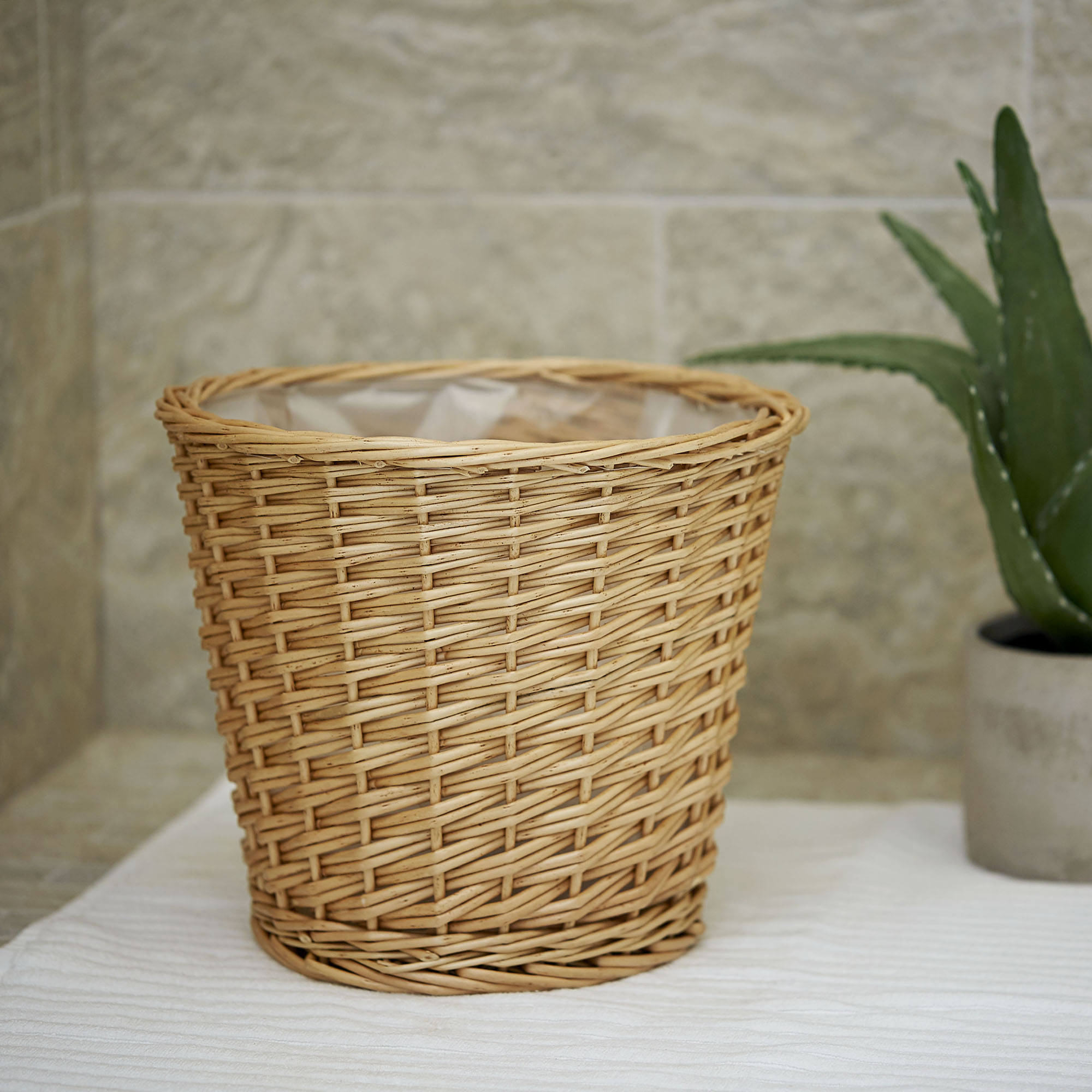 Household Essentials Medium Willow Waste Basket - image 5 of 5