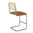 thumbnail image 2 of Pemberly Row Cane Back Vegan Leather Counter Height Stool (Set of 2) in Brown, 2 of 5