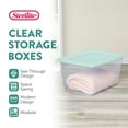 thumbnail image 3 of Sterilite 58 Qt Storage Boxes, Clear Plastic Containers with Snap Lids, Set of 16, Mint, 3 of 7