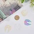 thumbnail image 4 of 18Pcs 3 Colors Hollow Wings Pendants Angel Wing Charms Feathered Wings Charms Gold Etched Metal Embellishments Charms Stainless Steel Pendants for Jewelry Making Hole: 3mm, 4 of 5