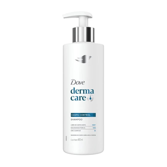 Shampoo Dove Derma Care fuerza caspa control, libre de caspa, 400 ml