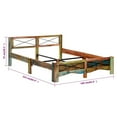 thumbnail image 5 of vidaXL Bed Frame Solid Reclaimed Wood Double Person 63" x 78.7"/70.9" x 78.7", 5 of 12