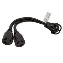 Parkworld 60523A V Splitter Cord 14-50P to (2) L6-30R, RV 50 AMP 4-Prong 14-50 Male Plug to NEMA (2) L6-30 Female Twist Lock Receptacle 250V 1.5FT