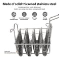 thumbnail image 2 of Taco Fryer Basket Taco Shells Mold for Frying, 4 Shells Stainless Steel Taco Shell Fryer Dishwasher Safe Tortilla Fry Basket with Detachable Rubber Grip Handle for Kicthen Burritos and Tortillas Taco, 2 of 5
