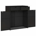 thumbnail image 5 of vidaXL Garden Storage Cabinet Black 105x55x113 cm Poly Rattan, 5 of 5