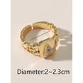 thumbnail image 4 of 1 anillo de aleación con letra A para mujer, abierto, de promesa, elegante y único, de compromiso, regalo de joyería., 4 of 4