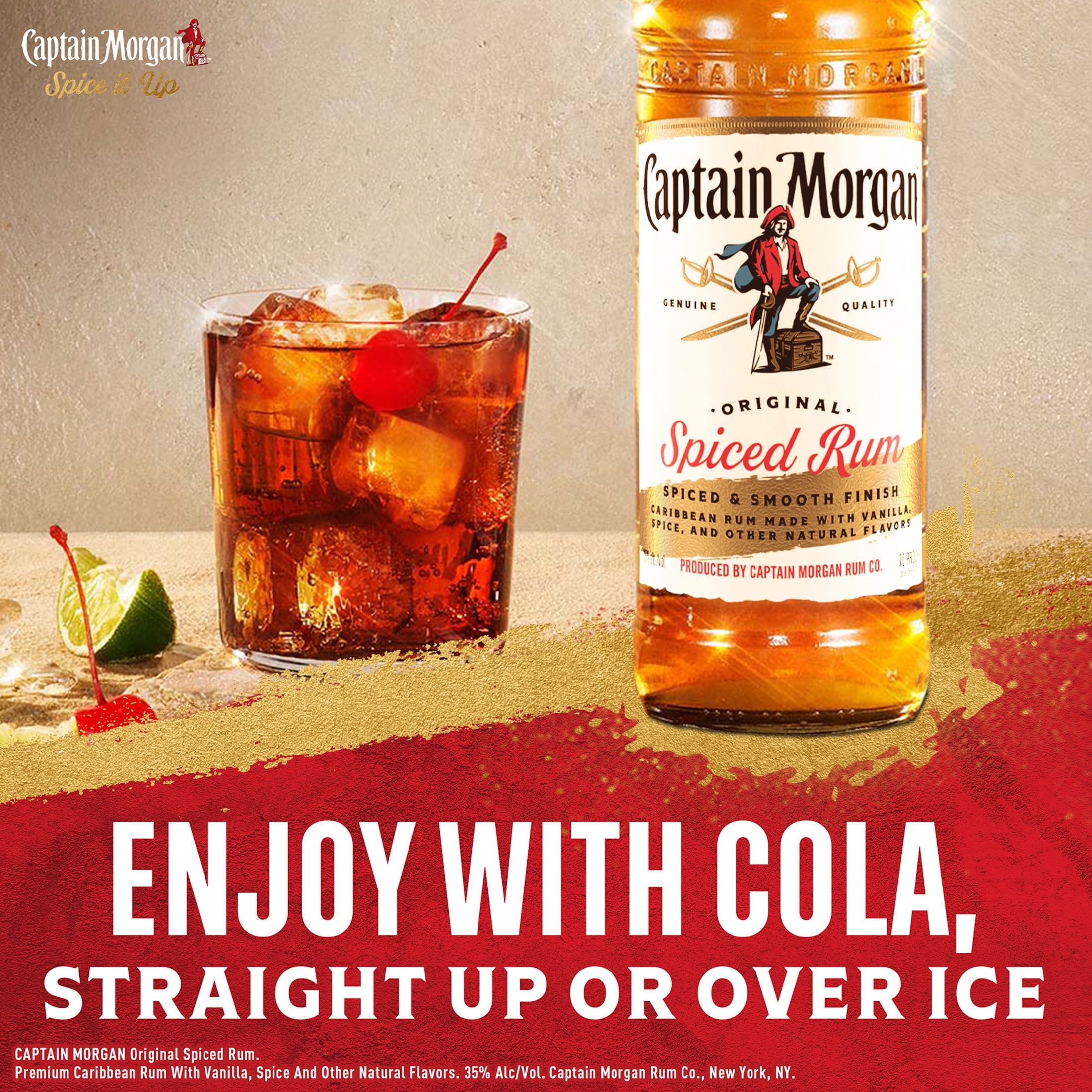 Captain Morgan Original Spiced Rum, 1.75 L, 35% ABV