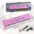 thumbnail image 4 of 61 Keys Kids Piano Keyboard Portable Electronic Keyboard Piano with Light and Microphone Recording Recharge, 4 of 5