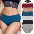 thumbnail image 2 of Women’s High Waist Cotton Underwear, Breathable Tummy Control Full Coverage Briefs, 6 Pack Soft Stretch Butt Lifting Panties Blue S, 2 of 5