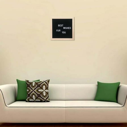 GOOHOCHY Black Felt Letter Board for Decoration with Plastic Letters Perfect for Home Restaurant or Photo Props 12x15 inches