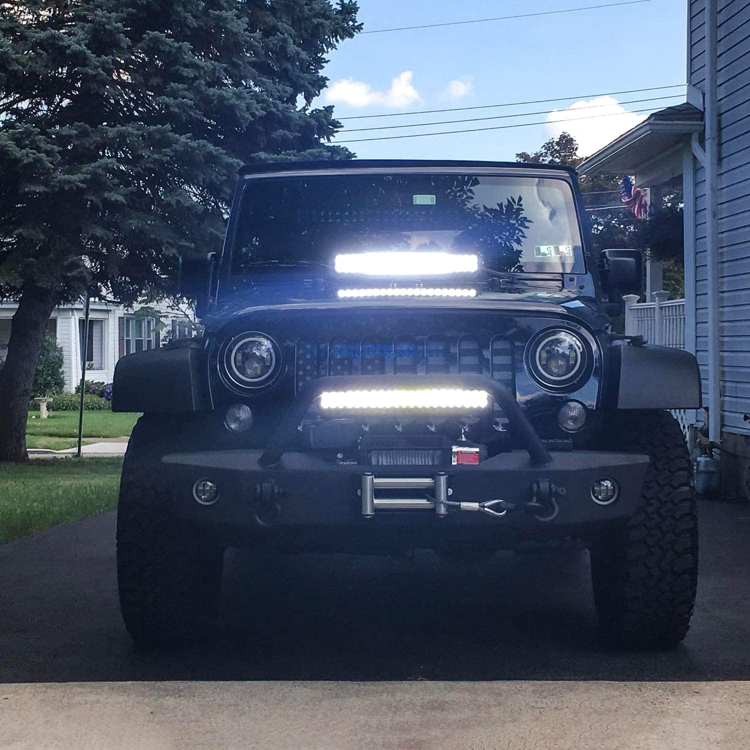 Nilight 22" 120w LED Light Bar Flood Spot Combo Work Light Driving Lights Fog Lamp Offroad Lighting for SUV Ute ATV Truck 4x4 Boat