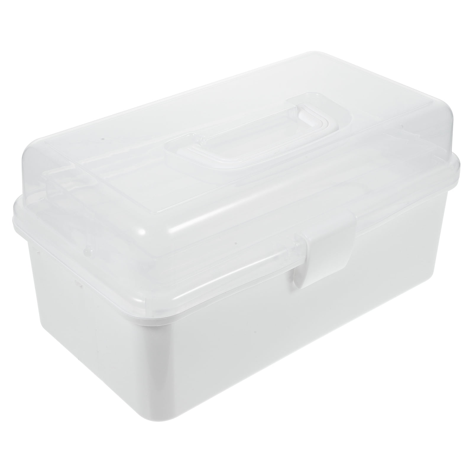 Gymnture 3-Layer Craft Organizer Portable Plastic Tool Box with Handle for Home