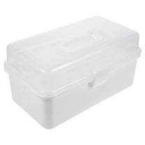 Worgeous  Multifunctional Storage Box Handle Medical Compartment White