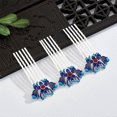 thumbnail image 2 of Retro Cloisonne Hair Comb, Chinese Traditional Lotus Hairpin Hair Pins Hanfu Hair Clip Headband Accessories for Women Girls Brides(Green), 2 of 4
