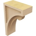 thumbnail image 5 of 3"W x 6"D x 9"H Classic Viola Rough Cedar Woodgrain TimberThane Corbel, Primed Tan, 5 of 6