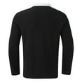 thumbnail image 6 of Outfmvch polo shirts for men Casual Splice Zipper Turn-Down Collar Long Sleeve Polos Shirt womens tops White, 6 of 9
