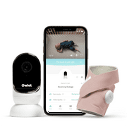 Owlet Duo — Cam and Smart Sock 3 — Smart Baby Monitor with Camera — Night Vision and Audio — iOS and Android Compatible — Encrypted HD Video for Baby Safety — Dusty Rose